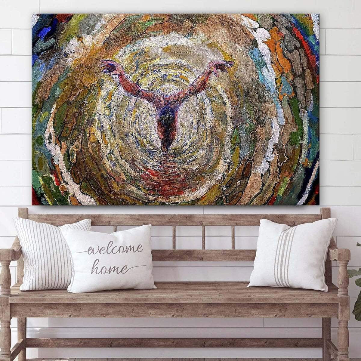 Christian Canvas Wall Art Baptism Vortex Of The Christ Christian Canvas Wall Art Baptism Vortex Of The Christ