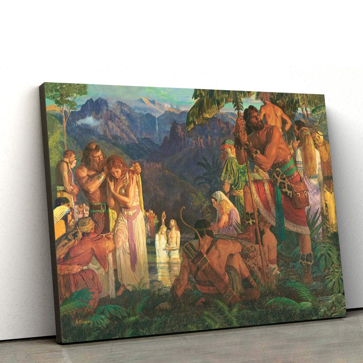 Christian Canvas Wall Art Alma Baptizes In The Waters Of Mormon Christian Canvas Wall Art Alma Baptizes In The Waters Of Mormon