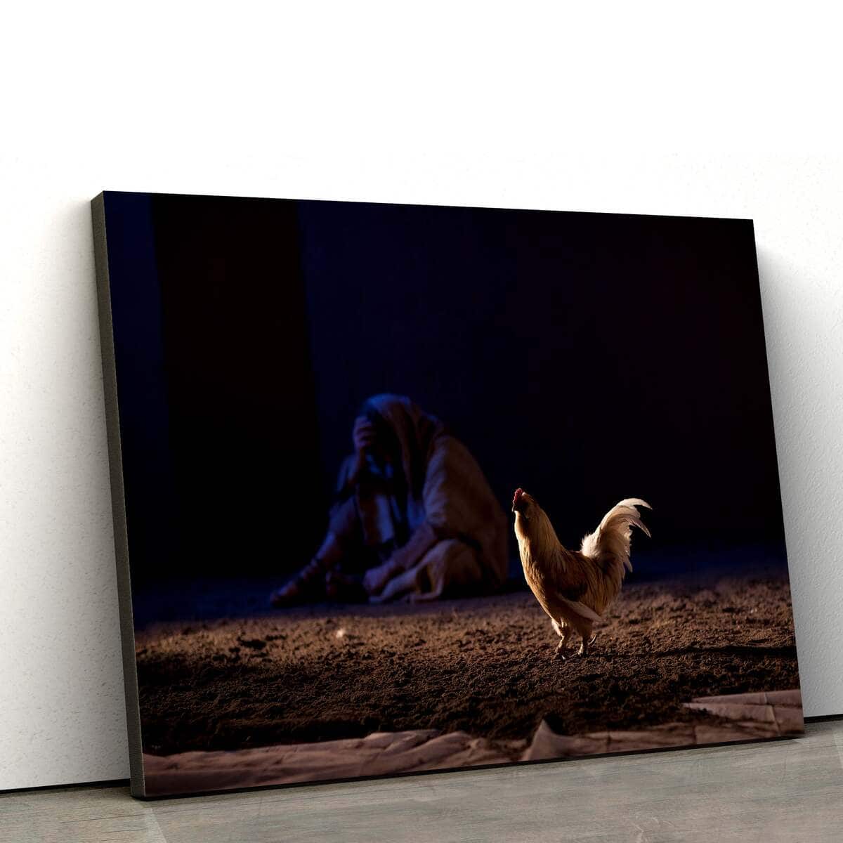 Christian Canvas Wall Art Peter & Rooser After Denying Christ Christian Canvas Wall Art Peter & Rooser After Denying Christ