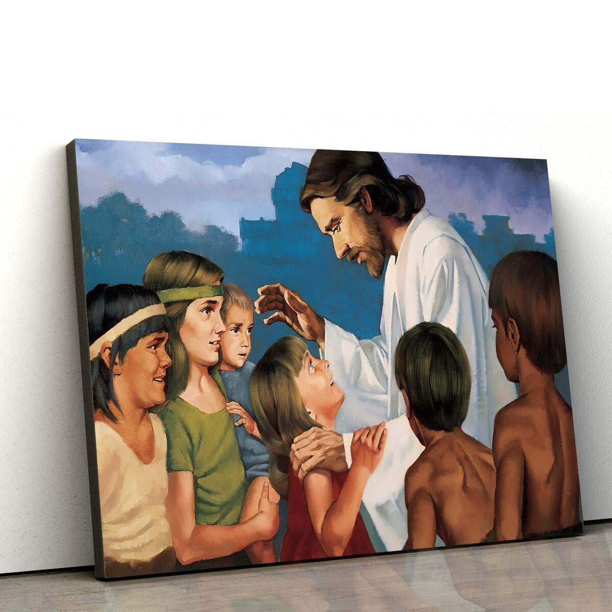 Christian Canvas Wall Art Jesus Christ Blessing Children Nephite Christian Canvas Wall Art Jesus Christ Blessing Children Nephite