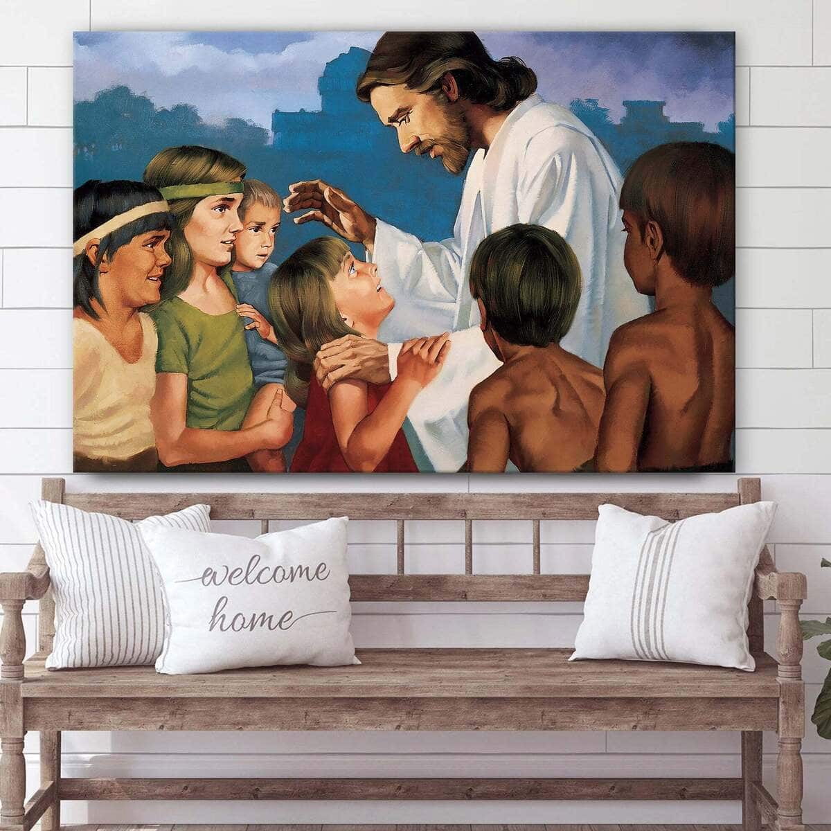 Christian Canvas Wall Art Jesus Christ Blessing Children Nephite Christian Canvas Wall Art Jesus Christ Blessing Children Nephite