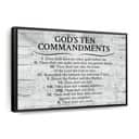 God's Ten Commandments Christian Canvas Wall Art