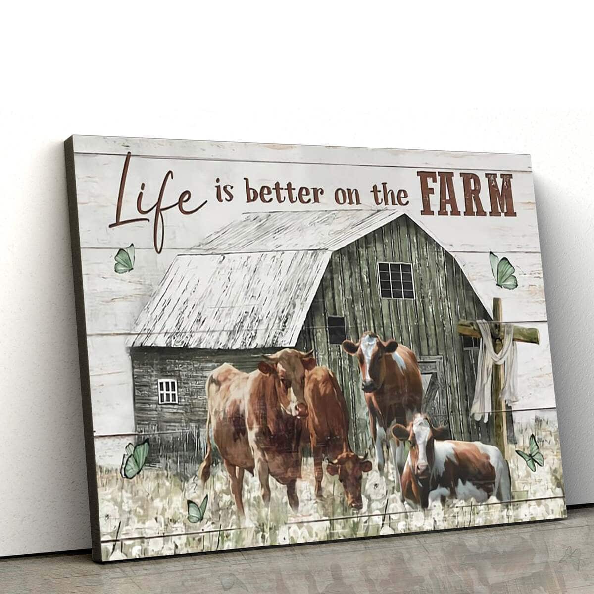 Christian Canvas Wall Art Life Is Better On The Farm Christian Canvas Wall Art Life Is Better On The Farm