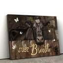 Christian Just Breathe Canvas Wall Art Cow Christian Just Breathe Canvas Wall Art Cow
