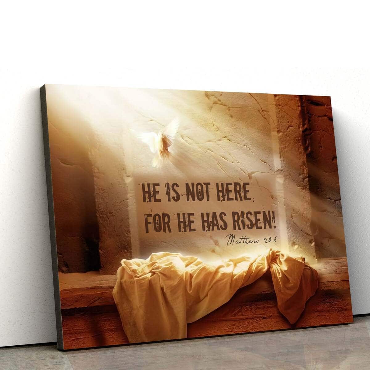 Christian Canvas Wall Art He Is Not Here For He Has Risen Christian Canvas Wall Art He Is Not Here For He Has Risen