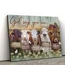 Christian God Says You Are Canvas Wall Art Cow Unique Special