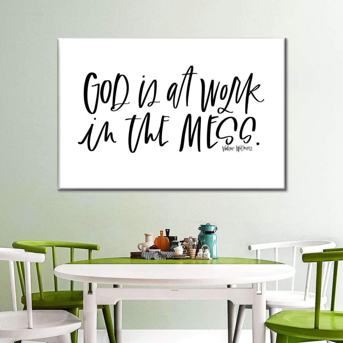 Christian Canvas Wall Art God Is At Work In The Mess Christian Canvas Wall Art God Is At Work In The Mess