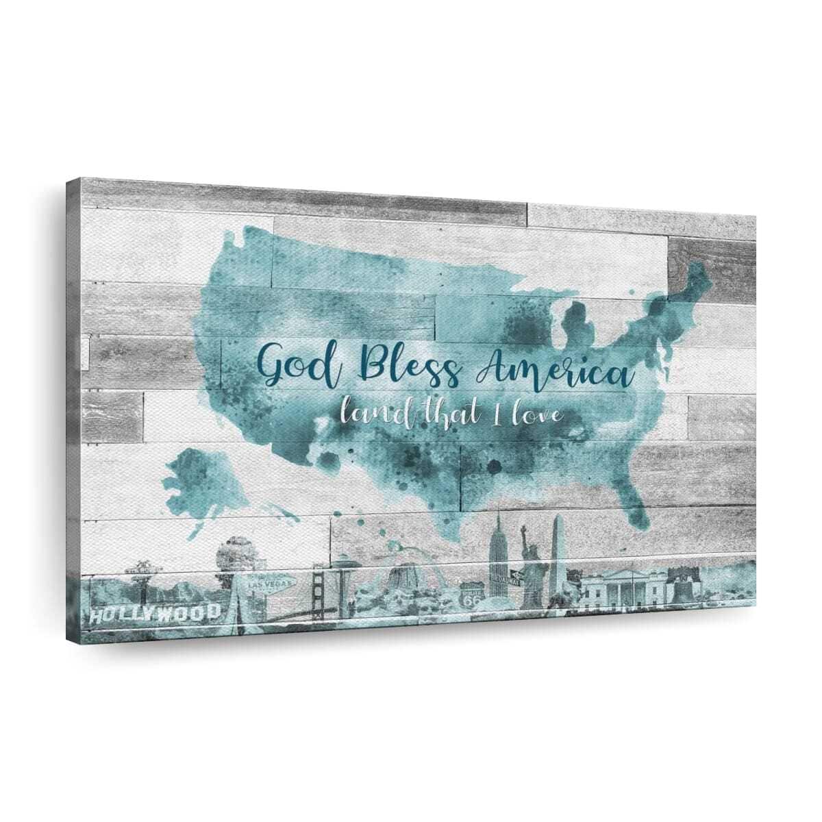Christian Canvas Wall Art God Bless America God Bless America Land That I Love Christian Canvas Wall Art God Bless America God Bless America Land That I Love