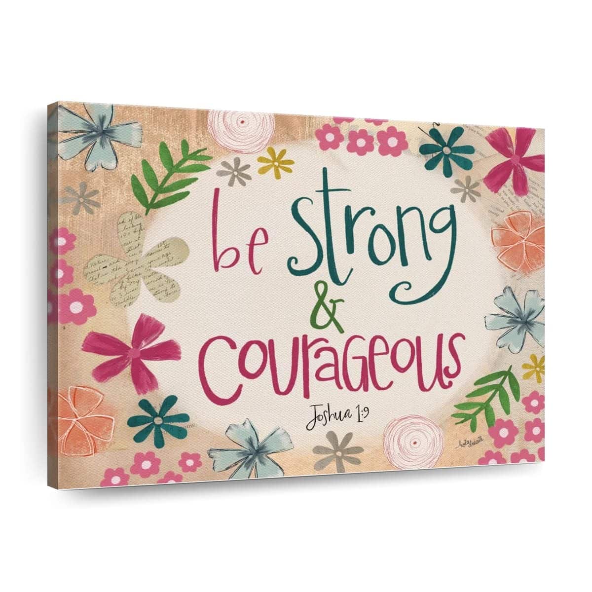 Christian Canvas Wall Art Be Strong And Courageous