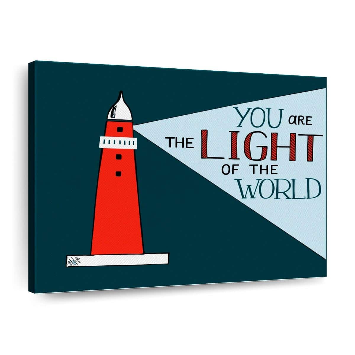 Christian Canvas Wall Art You Are The Light Of The World Lighthouse