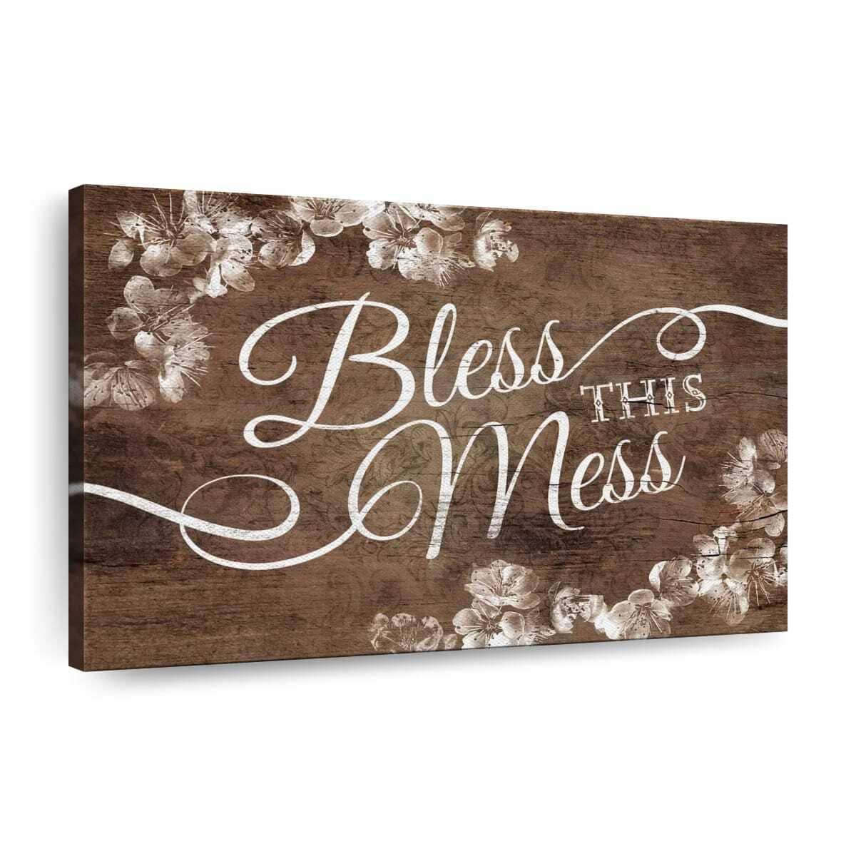 Christian Canvas Wall Art Bless This Mess
