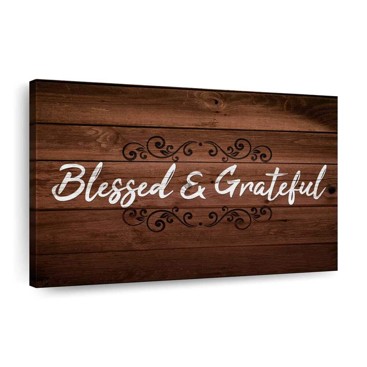 Christian Canvas Wall Art Blessed And Grateful Christian Canvas Wall Art Blessed And Grateful