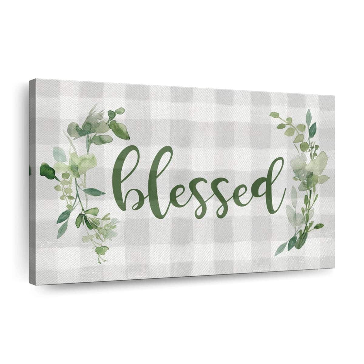 Christian Canvas Wall Art Blessed Checked Christian Canvas Wall Art Blessed Checked