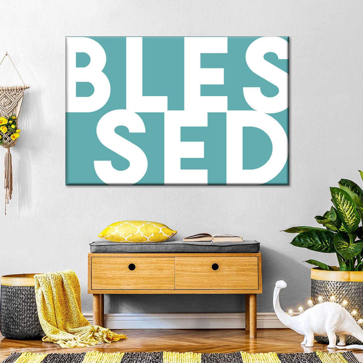 Christian Canvas Wall Art White Blessed Christian Canvas Wall Art White Blessed