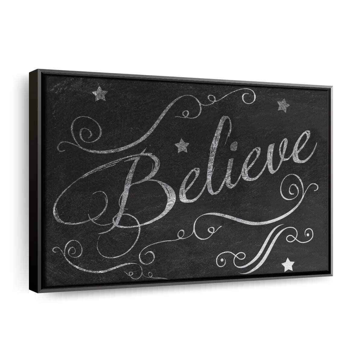 Christian Canvas Wall Art Chalkboard Believe Christian Canvas Wall Art Chalkboard Believe