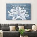 Christian God Says You Are Canvas Wall Art White Lily