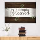 Christian Simply Blessed Canvas Wall Art