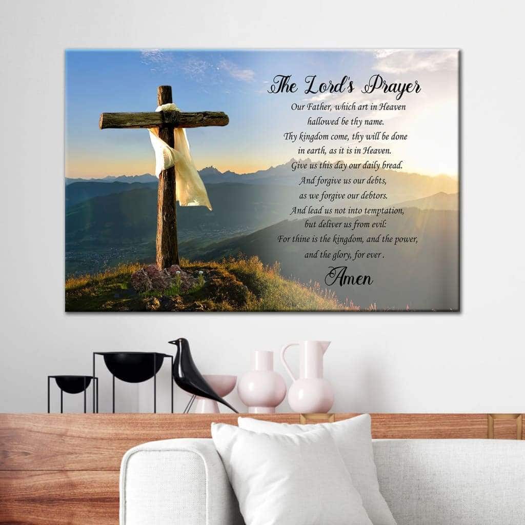 The Lord's Prayer Christian Canvas Wall Art The Lord's Prayer Christian Canvas Wall Art