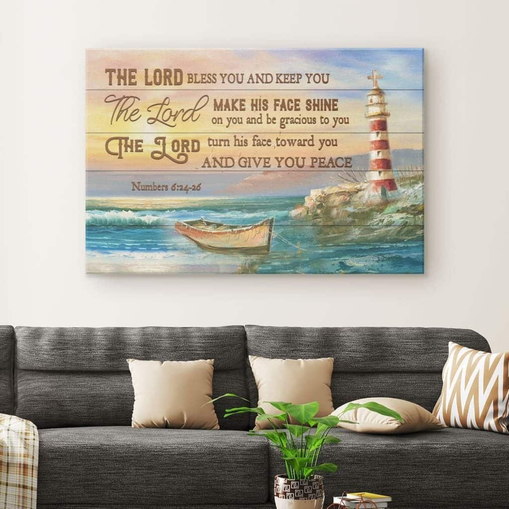 Christian Canvas Wall Art The Lord Bless You And Keep You Numbers 6:24-26 Christian Canvas Wall Art The Lord Bless You And Keep You Numbers 6:24-26