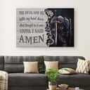 Christian Canvas Wall Art The Devil Saw Me With My Head Dow