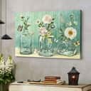 Thankful Grateful Blessed Christian Canvas Wall Art Butterfly Flower