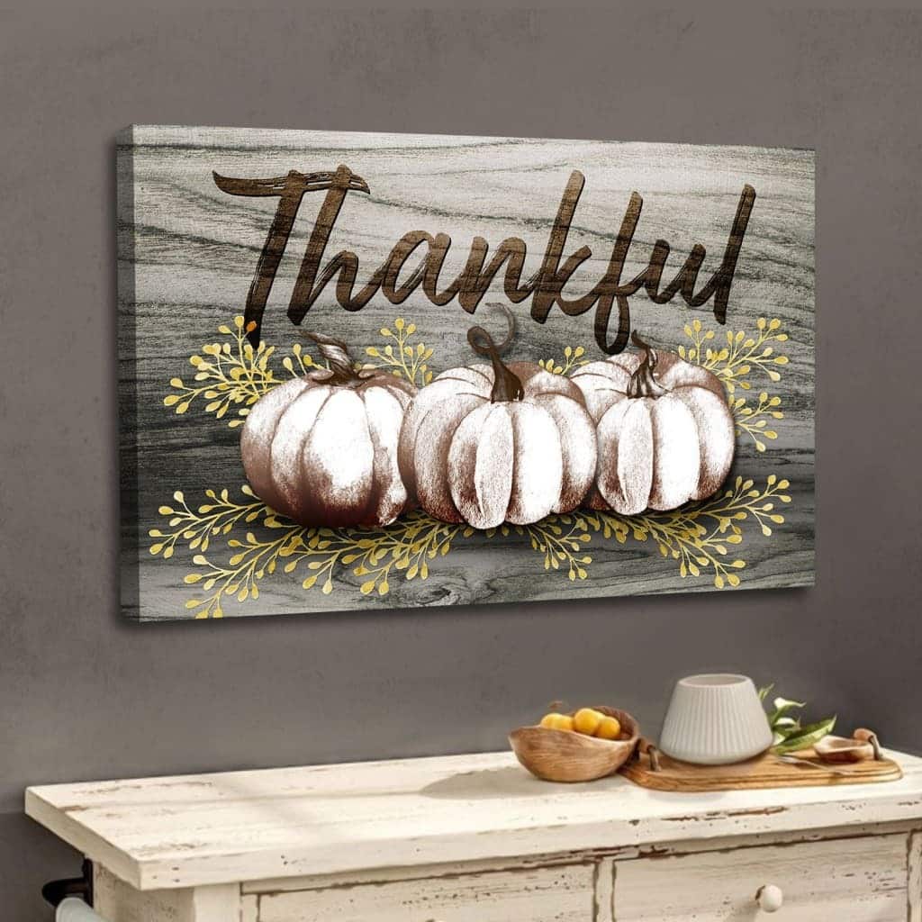 Thanksgiving Christian Canvas Wall Art Pumpkin Thanksgiving Christian Canvas Wall Art Pumpkin