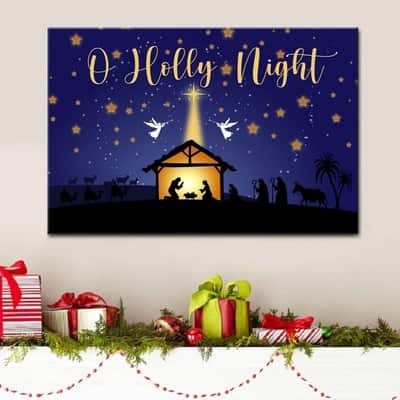Christmas Christian Canvas Wall Art O Holy Night