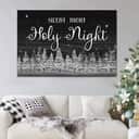 Christian Canvas Wall Art Silent Night Holy Night Christmas Tree Christian Canvas Wall Art Silent Night Holy Night Christmas Tree