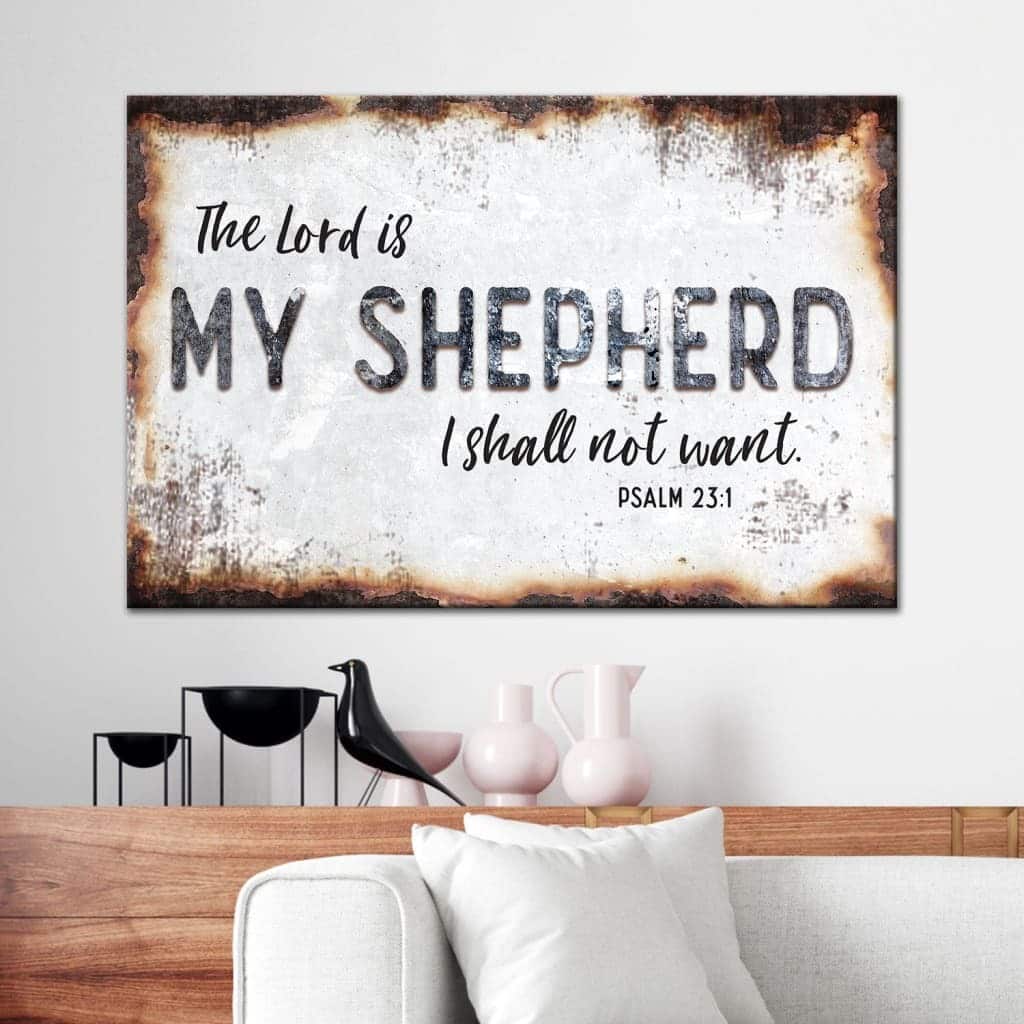 Psalm 23:1 Christian Canvas Wall Art The Lord Is My Shepherd Psalm 23:1 Christian Canvas Wall Art The Lord Is My Shepherd