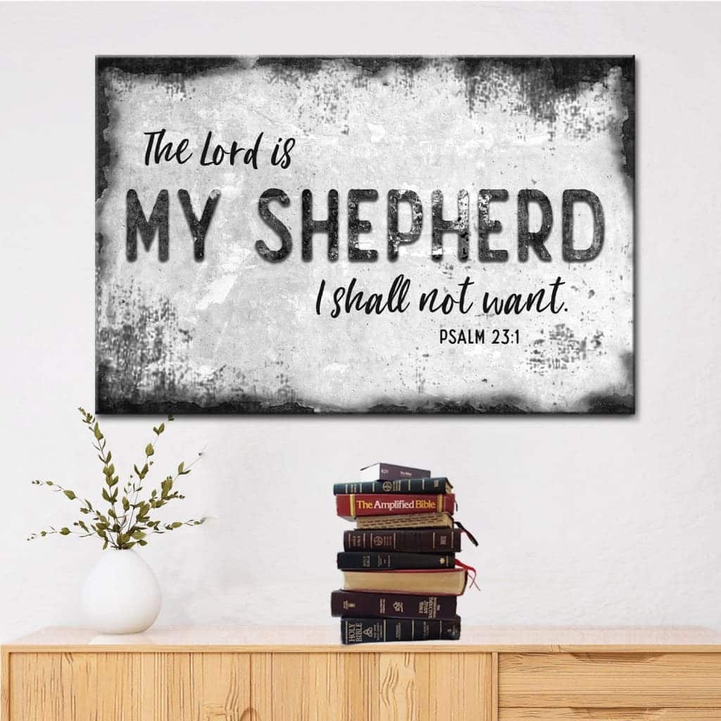 Psalm 23:1 Christian Canvas Wall Art The Lord Is My Shepherd Psalm 23:1 Christian Canvas Wall Art The Lord Is My Shepherd