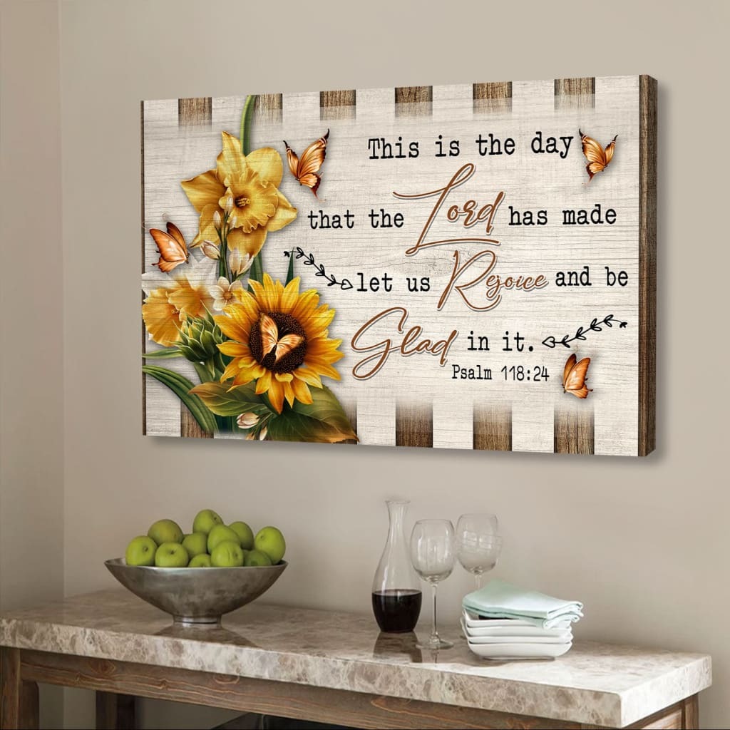 Psalm 118:24 Christian Canvas Wall Art This Is The Day That The Lord Has Made Psalm 118:24 Christian Canvas Wall Art This Is The Day That The Lord Has Made