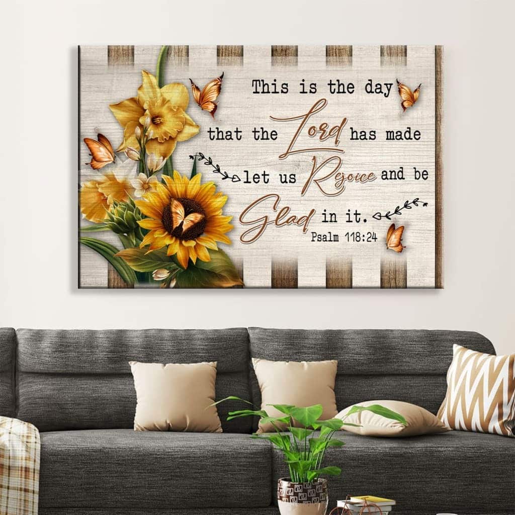 Psalm 118:24 Christian Canvas Wall Art This Is The Day That The Lord Has Made Psalm 118:24 Christian Canvas Wall Art This Is The Day That The Lord Has Made