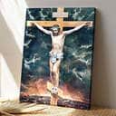 Christian Jesus And The Cross Canvas Print