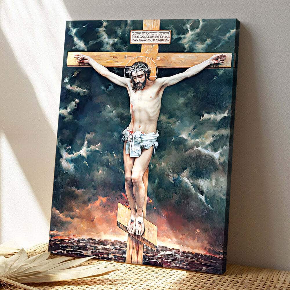 Christian Jesus And The Cross Canvas Print Christian Jesus And The Cross Canvas Print