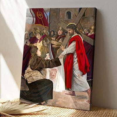 Christian Jesus Christ Escorted By Guards Canvas Print
