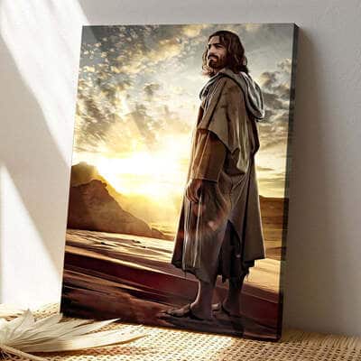 Christian Jesus Christ Looking Back Canvas Print