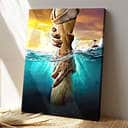Christian Jesus Canvas Print Let God Hold Your Hand
