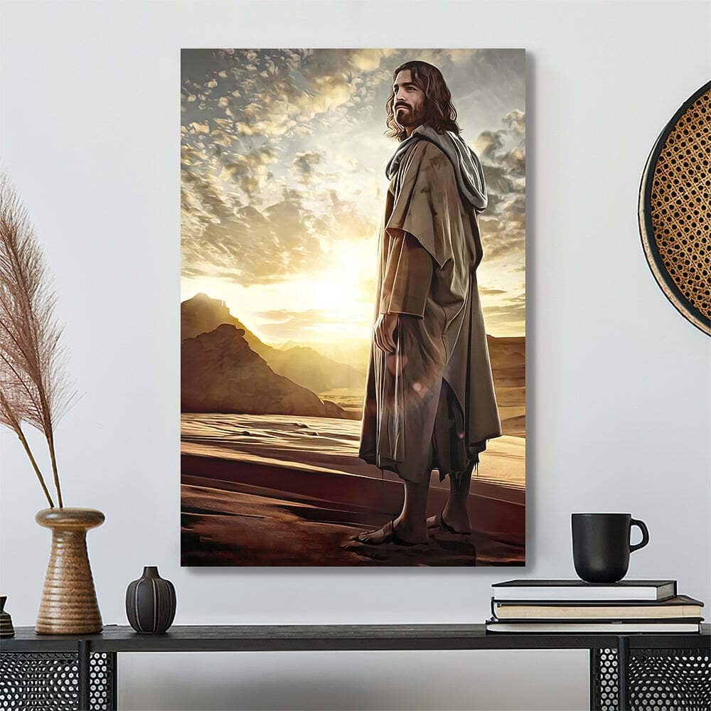 Christian Jesus Christ Looking Back Canvas Print Christian Jesus Christ Looking Back Canvas Print