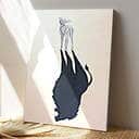 Christian Lamb With Lion Shadow Canvas Print Christian Lamb With Lion Shadow Canvas Print