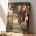 Christian Jesus And The Canaanite Woman Canvas Print Christian Jesus And The Canaanite Woman Canvas Print