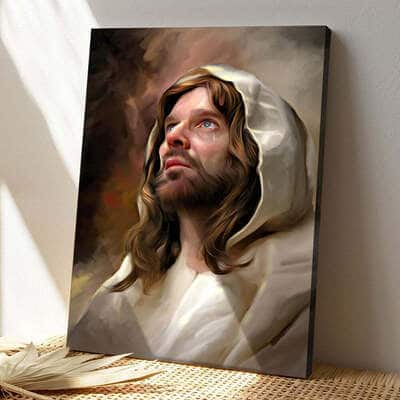 Christian Jesus Cried Canvas Print