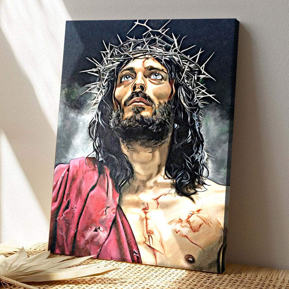 Christian Jesus Looking Up In Hope Canvas Print Christian Jesus Looking Up In Hope Canvas Print