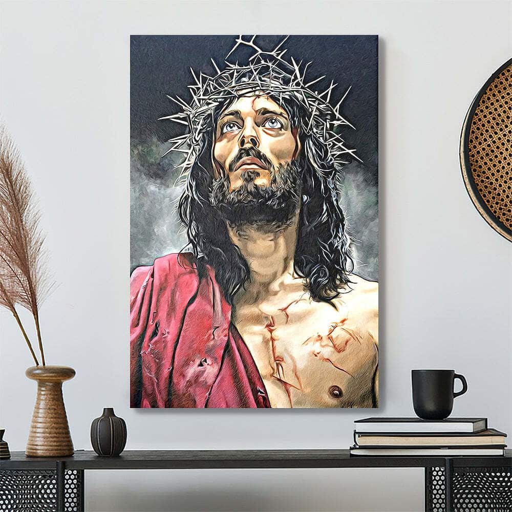 Christian Jesus Looking Up In Hope Canvas Print Christian Jesus Looking Up In Hope Canvas Print