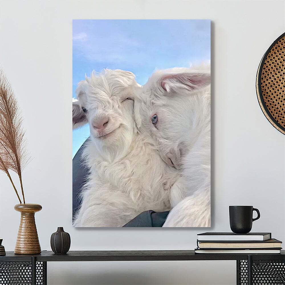 Christian Canvas Print Two Baby Lambs Christian Canvas Print Two Baby Lambs