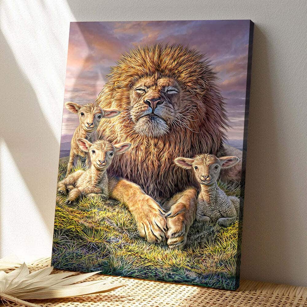 Christian Lion Jesus Christ Canvas Print Christian Lion Jesus Christ Canvas Print