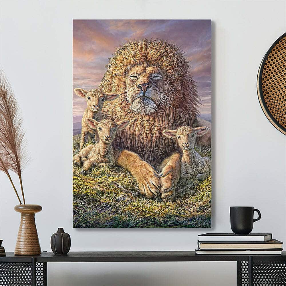 Christian Lion Jesus Christ Canvas Print Christian Lion Jesus Christ Canvas Print