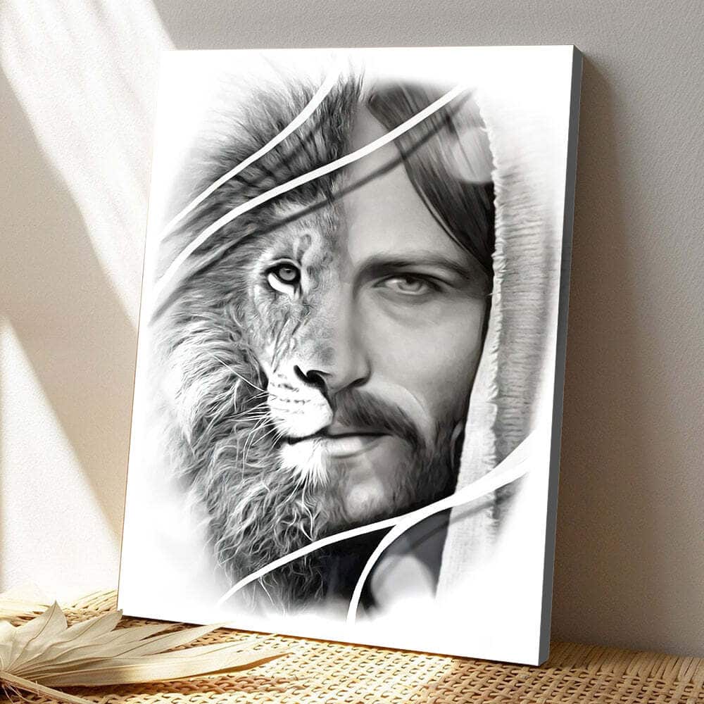 Christian Bible Verse Lion Jesus Canvas Print Christian Bible Verse Lion Jesus Canvas Print