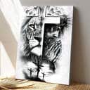 Christian Cross Lion Of Judah Jesus Canvas Print Christian Cross Lion Of Judah Jesus Canvas Print