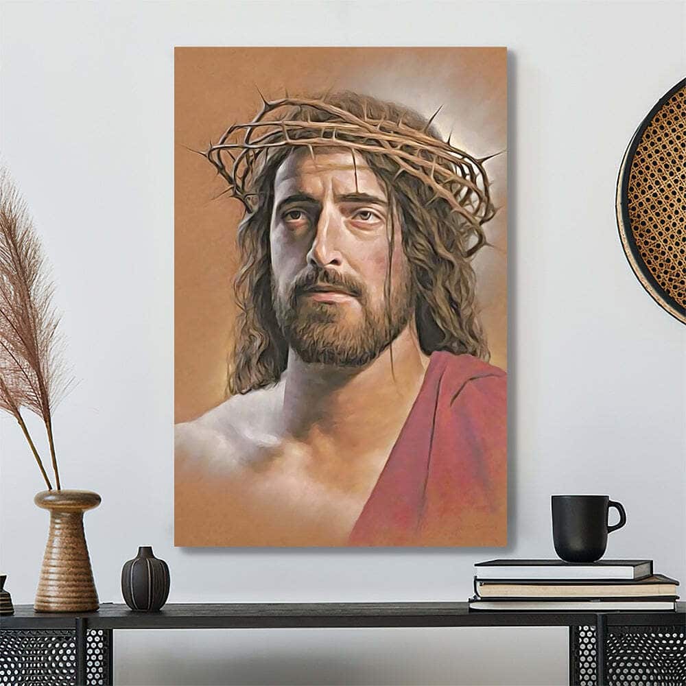 Jesus Christian Crown Of Thorns Canvas Print Jesus Christian Crown Of Thorns Canvas Print