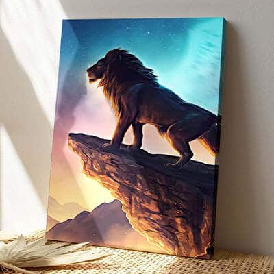 Jesus Lion Christian Canvas Print